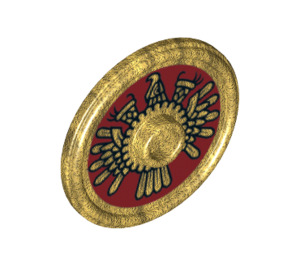 LEGO Shield - Round with Stud with Aztec Pattern (10329 / 91884)