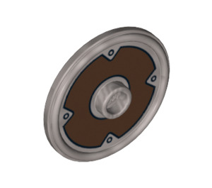 LEGO Schild - Rond met Nop met Ring en Rivets (10954 / 14026)