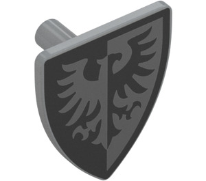 LEGO Schild - Dreieckig mit Schwarz und Silber Falcon (3846 / 75114)