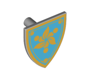 LEGO Shield - Triangular with Gold Flower (3846 / 32873)