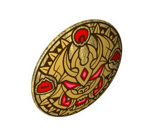 LEGO Shield with Curved Face with Gold Dragon Face (75902 / 105523)