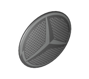 LEGO Schild mit Gebogen Gesicht mit Mercedes-Benz Logo (75902 / 82025)