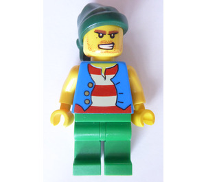 LEGO Shipwreck Hideout Pirate met Blauw Vest minifiguur