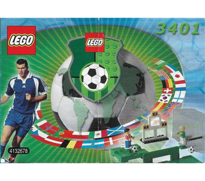 LEGO Shoot 'n' Score (ohne ZIDANE / Adidas Minifigur) 3401-1 Instructions
