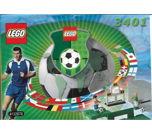 LEGO Shoot 'n' Score (with ZIDANE / Adidas Minifigure) Set 3401-2 Instructions