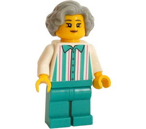 LEGO Shop Worker with Striped Shirt Minifigure