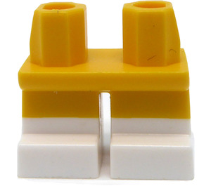 LEGO Korte ben med Hvit Feet og Halv Ben (41879)