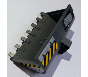 LEGO Shovel 7 x 10 x 5 with Danger stripes Sticker (28216)