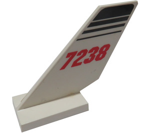 LEGO Shuttle Tail 2 x 6 x 4 with 7238 and Black Lines Pattern on Both Sides Sticker (6239)