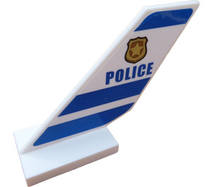 LEGO Shuttle Tail 2 x 6 x 4 with Badge and "POLICE" (on both sides) Sticker (6239)