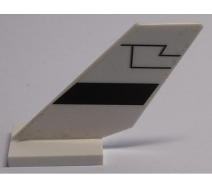 LEGO Shuttle Tail 2 x 6 x 4 with Black Bar and Lines, Left Sticker (6239)