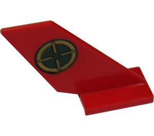 LEGO Shuttle Tail 2 x 6 x 4 with Gold and Dark Green Target Sticker (6239)