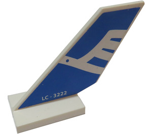 LEGO Shuttle Tail 2 x 6 x 4 with 'LC - 3222' Sticker (6239)