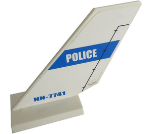 LEGO Shuttle Tail 2 x 6 x 4 with 'POLICE' and 'NN-7741' Sticker (6239)