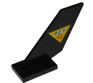 LEGO Shuttle Tail 2 x 6 x 4 with Res-Q Logo Sticker (6239 / 18989)