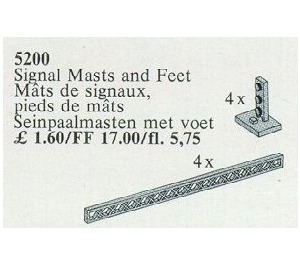 LEGO Signal Masts and Base Supports Set 5200