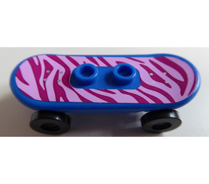 LEGO Skateboard avec Quatre Roue Clips avec Violet Lines Autocollant (42511)