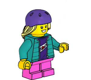 LEGO Skater Girl minifiguur