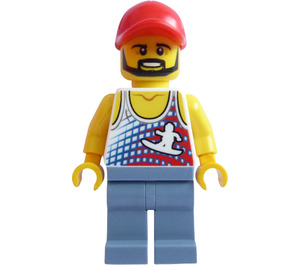 LEGO Skater i Tanktop med Rød Kasket Minifigur