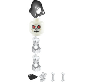 LEGO Skelett mit Umhang und Kapuze Minifigur