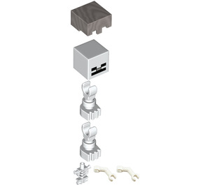 LEGO Skeleton with iron helmet Minifigure
