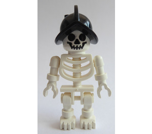 LEGO Skeleton with Standard Skull and Conquistador Helmet Minifigure
