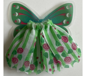 LEGO Skirt with flower pattern and green plastic wings