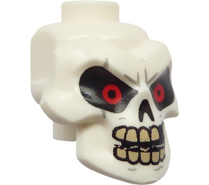 LEGO Skull Head with Red Eyes, Open Mouth and Missing Tooth (Recessed Solid Stud) (3626)