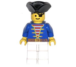 LEGO Skull's Eye Schooner Pirate with Blue Jacket Minifigure