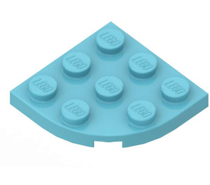 LEGO Sky Blue Plate 3 x 3 Round Corner (30357)