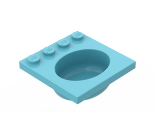 LEGO Nebeská modř Sink 4 x 4 Ovál (6195)