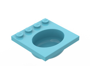 LEGO Sky Blue Sink 4 x 4 Oval (6195)