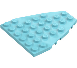 LEGO Sky Blue Wedge Plate 7 x 6 with Stud Notches (50303)