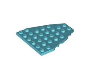 LEGO Bleu ciel Coin assiette 7 x 6 avec des encoches pour tenons (50303)