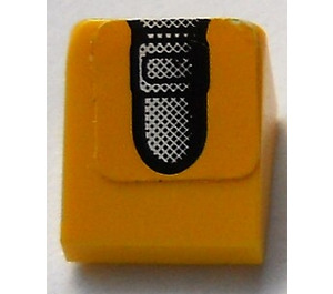 LEGO Slope 1 x 1 (31°) with fender end on yellow background (right) Sticker (35338)