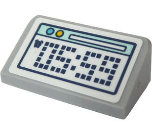 LEGO Slope 1 x 2 (31°) with Electronic Alarm Clock '05:59' Sticker (85984)