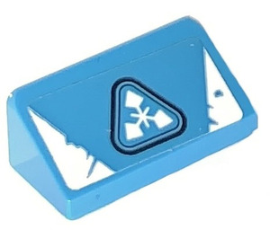 LEGO Slope 1 x 2 (31°) with Snowflake Sticker (85984)