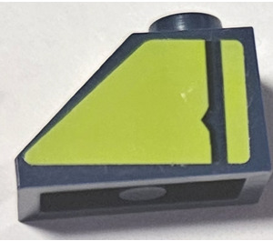 LEGO Slope 1 x 2 (45°) with Lime with Stripe Sticker (3040)