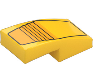 LEGO Slope 1 x 2 Curved with Bumblebee Forehead Crest (11477 / 108639)