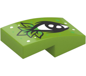 LEGO Slope 1 x 2 Curved with Eye with leaves (11477 / 104854)