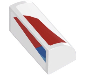 LEGO Slope 1 x 2 Curved with Red and Blue Shapes Sticker (37352)