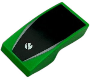 LEGO Slope 1 x 2 Curved with 'Sauber' logo with silver stripes (11477 / 110835)