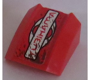 LEGO Slope 1 x 2 x 2 Curved with Yubihama (Left) Sticker (30602)