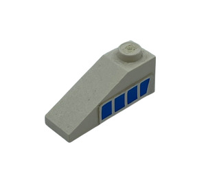 LEGO Pendenza 1 x 3 (25°) con 4 Blu Quadrati Modello su Destra Lato Adesivo (4286)