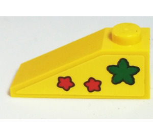 LEGO Slope 1 x 3 (25°) with Green and Red Stars right Sticker (4286)