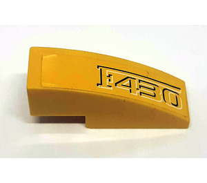 LEGO Steigung 1 x 3 Gebogen mit 'F430' auf Gelb Aufkleber (50950)