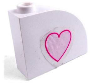LEGO Slope 1 x 3 x 2 Curved with Heart (Right) Sticker (33243)
