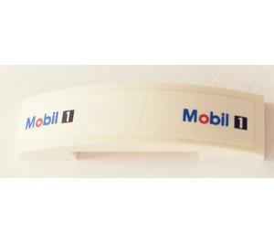 LEGO Slope 1 x 4 Curved Double with Mobil1 Mobil1 Sticker (93273)