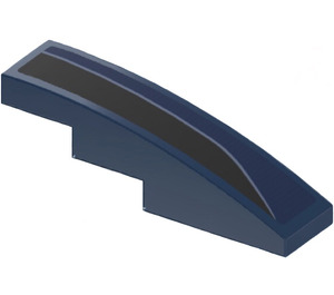 LEGO Slope 1 x 4 Curved with Black Shape (Right) Sticker (11153)