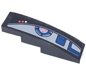 LEGO Slope 1 x 4 Curved with control panel (Right) Sticker (11153)
